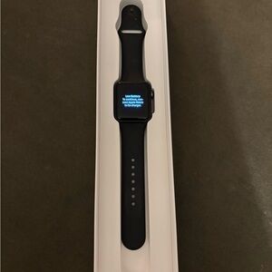 Apple Black Smartwatch with Black Sport Band